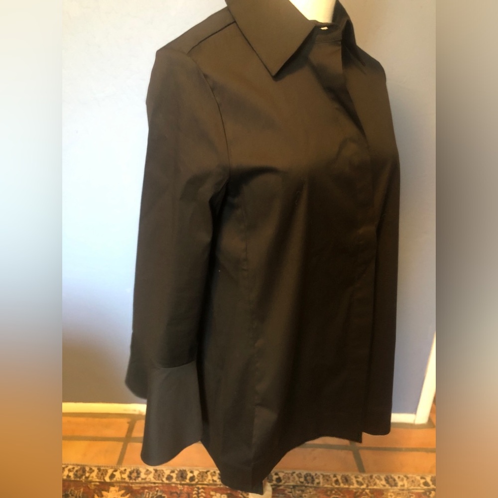 NWT Chico’s Black Label Poplin Top - Picture 9 of 9